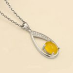 گردنبند شرف الشمس زنانه نقره طرح منصوره + حکاکی - Image 3