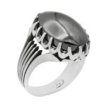 انگشتر حدید صینی نقره مردانه طرح غفار +حکاکی‌‌‌