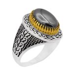 انگشتر حدید صینی نقره مردانه سروش +حکاکی‌‌‌