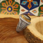 انگشتر حدید صینی نقره مردانه سروش +حکاکی‌‌‌ - Image 2