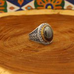 انگشتر حدید صینی نقره مردانه سروش +حکاکی‌‌‌ - Image 3