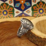 انگشتر حدید صینی نقره مردانه نعمان + حکاکی‌‌‌ - Image 2