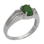 انگشتر یشم نقره زنانه طرح فرزانه