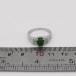 انگشتر یشم نقره زنانه طرح فرزانه - Image 4