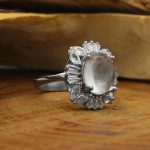 انگشتر در نجف نقره زنانه طرح آفتابگردان - Image 2