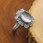 انگشتر در نجف نقره زنانه طرح آفتابگردان - Image 3