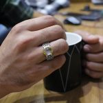 انگشتر در نجف نقره مردانه طرح سلام - Image 4