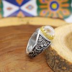 انگشتر در نجف نقره مردانه طرح سقا - Image 3