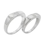 ست حلقه نقره زنانه و مردانه طرح ترنم