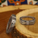 ست حلقه نقره زنانه و مردانه طرح ترنم - Image 2