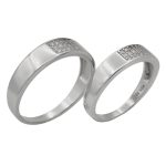 ست حلقه نقره زنانه و مردانه طرح تحفه