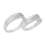 ست حلقه نقره زنانه و مردانه طرح وصلت