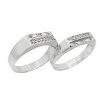 ست حلقه نقره زنانه و مردانه طرح پیمان