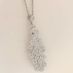 گردنبند فانتزی دخترانه نقره طرح طاووس - Image 3