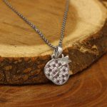 گردنبند فانتزی دخترانه نقره طرح انار - Image 2