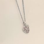 گردنبند فانتزی دخترانه نقره طرح انار - Image 3