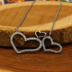 گردنبند فانتزی دخترانه نقره طرح قلب - Image 2