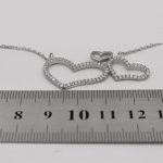 گردنبند فانتزی دخترانه نقره طرح قلب - Image 4