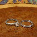 حلقه و پشت حلقه نقره زنانه طرح معصومه - Image 3