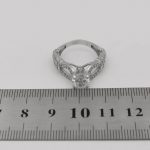 حلقه تک نگین نقره زنانه طرح گلچهره - Image 4