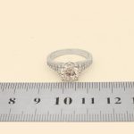 حلقه تک نگین نقره زنانه طرح رعنا - Image 4