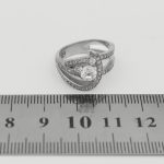 حلقه تک نگین نقره زنانه طرح ژینا - Image 4