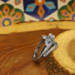 حلقه تک نگین نقره زنانه طرح ژینا - Image 3