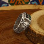 انگشتر چند سنگ نقره مردانه دست ساز طرح منان - Image 3