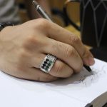 انگشتر چند سنگ نقره مردانه دست ساز طرح منان - Image 4