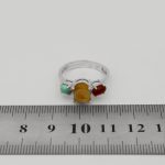 انگشتر چند سنگ نقره زنانه طرح ملودی - Image 4