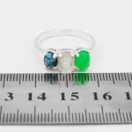 انگشتر چند سنگ نقره زنانه طرح فرشته - Image 4