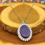 گردنبند لاجورد نقره زنانه دست ساز طرح افسانه - Image 2