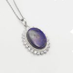 گردنبند لاجورد نقره زنانه دست ساز طرح افسانه - Image 3