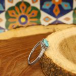 انگشتر فیروزه نیشابوری نقره زنانه طرح صبا - Image 2