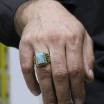 انگشتر فیروزه نیشابوری نقره مردانه طرح رولکسی - Image 4