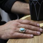 انگشتر فیروزه نیشابوری نقره مردانه طرح مستان - Image 4