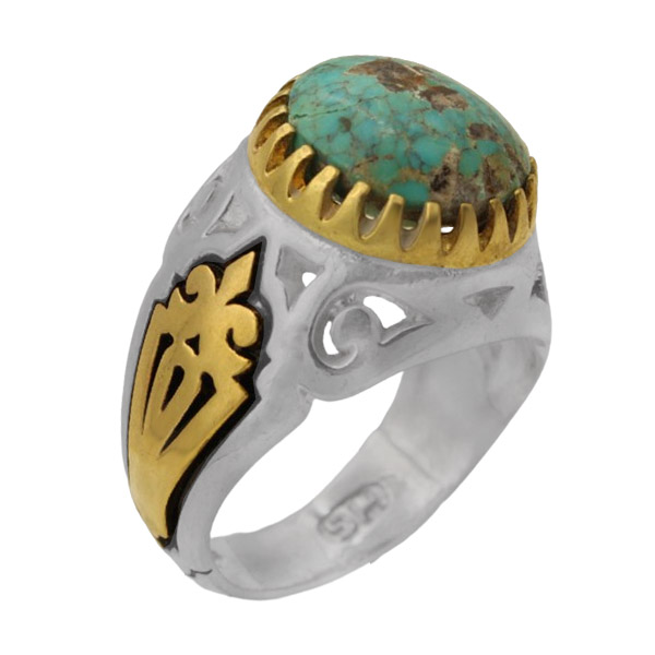2-1-431turquoise-menareh-man-ring (1) انگشتر فیروزه مردانه نقره ساده