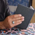 انگشتر فیروزه نیشابوری نقره مردانه دست ساز طرح محراب - Image 4