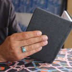 انگشتر فیروزه نیشابوری نقره مردانه دست ساز طرح لواء - Image 4