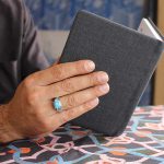 انگشتر فیروزه نیشابوری نقره مردانه دست ساز طرح فاتب - Image 4