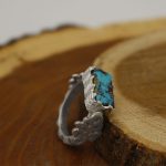 انگشتر فیروزه نیشابوری نقره مردانه دست ساز طرح شعبان - Image 2