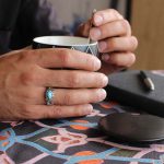 انگشتر فیروزه نیشابوری نقره مردانه دست ساز طرح صداقت - Image 3