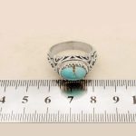 انگشتر فیروزه نیشابوری نقره مردانه دست ساز طرح شاپور - Image 5