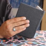 انگشتر فیروزه نیشابوری نقره مردانه دست ساز طرح پدرام - Image 3