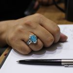 انگشتر فیروزه نیشابوری نقره مردانه دست ساز طرح مسیحا - Image 4