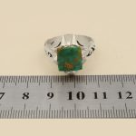 انگشتر فیروزه نیشابوری نقره مردانه دست ساز طرح عمران - Image 4