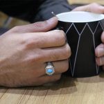 انگشتر فیروزه نیشابوری نقره مردانه طرح رهاورد - Image 4