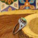 انگشتر فیروزه نیشابوری نقره زنانه طرح رها - Image 2