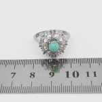 انگشتر فیروزه نیشابوری نقره زنانه طرح حنانه - Image 4