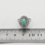 انگشتر فیروزه نیشابوری نقره زنانه طرح آوا - Image 4